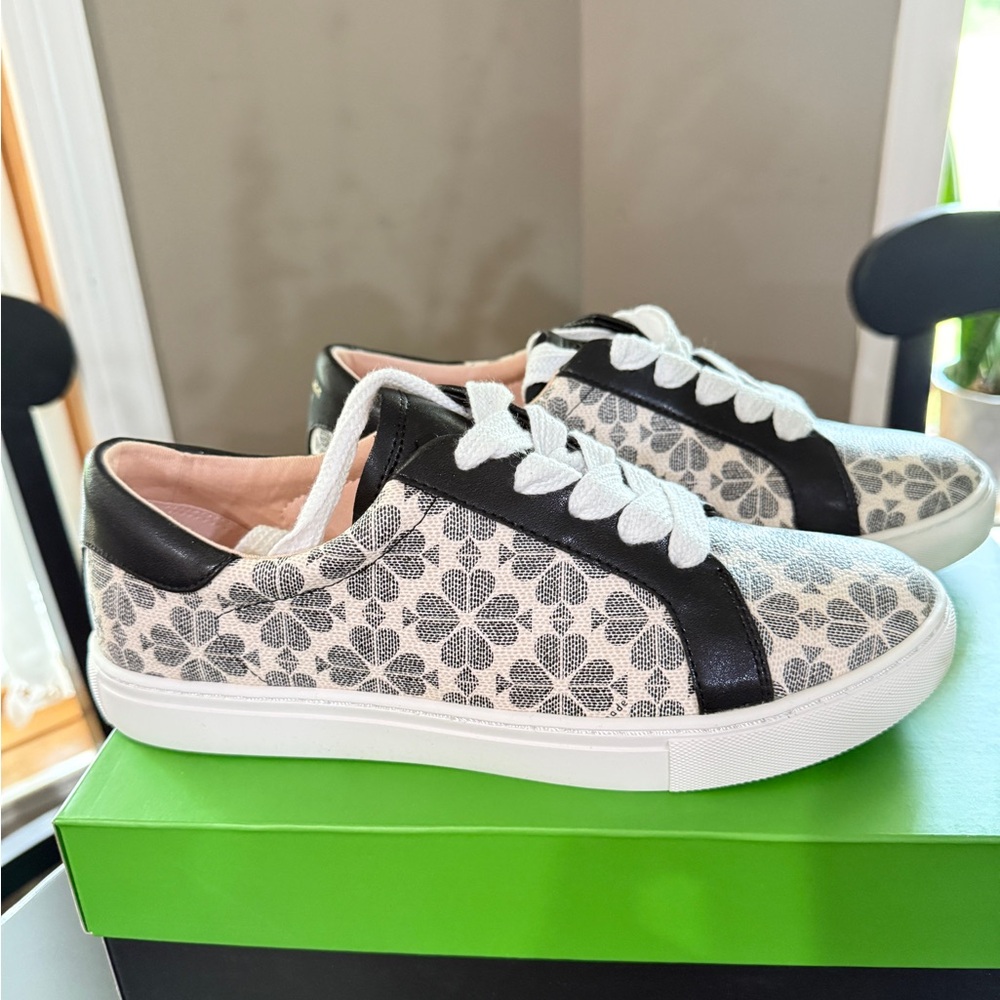 Kate Spade Black and White Sneakers Monogram Design